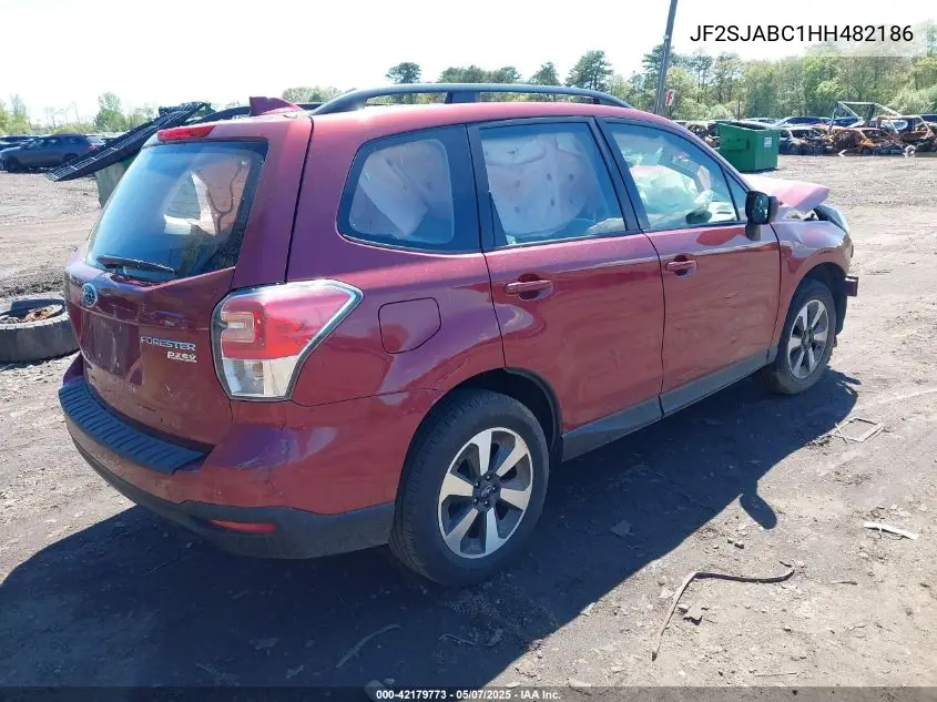 2017 Subaru Forester 2.5I VIN: JF2SJABC1HH482186 Lot: 42179773
