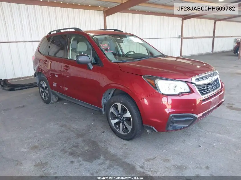 2017 Subaru Forester 2.5I VIN: JF2SJABC0HH509782 Lot: 42217967