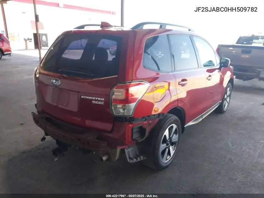 2017 Subaru Forester 2.5I VIN: JF2SJABC0HH509782 Lot: 42217967