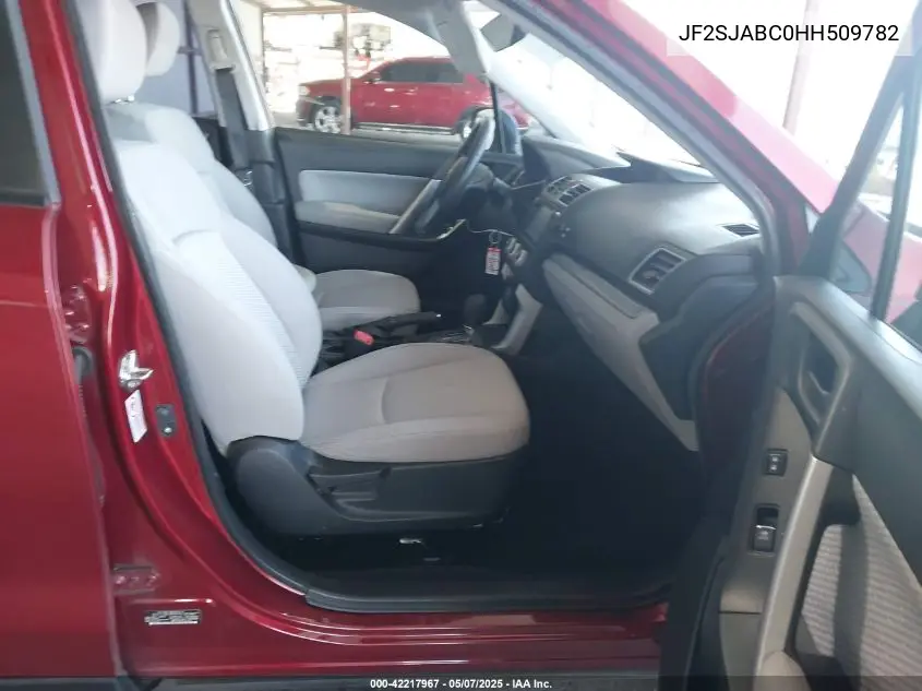2017 Subaru Forester 2.5I VIN: JF2SJABC0HH509782 Lot: 42217967