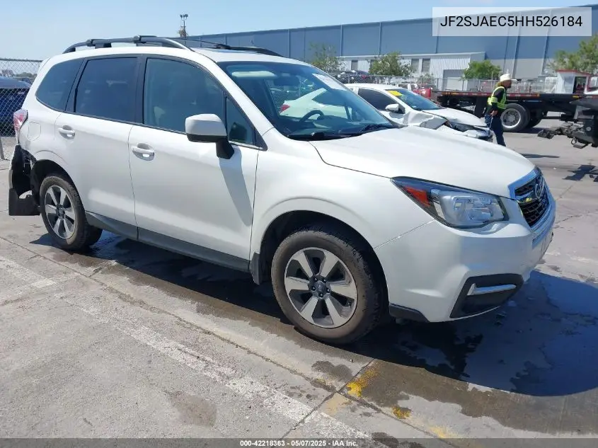 2017 Subaru Forester 2.5I Premium VIN: JF2SJAEC5HH526184 Lot: 42218363