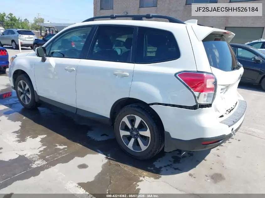 2017 Subaru Forester 2.5I Premium VIN: JF2SJAEC5HH526184 Lot: 42218363