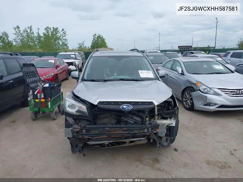 2017 Subaru Forester 2.0Xt Touring VIN: JF2SJGWCXHH587581 Lot: 42227292