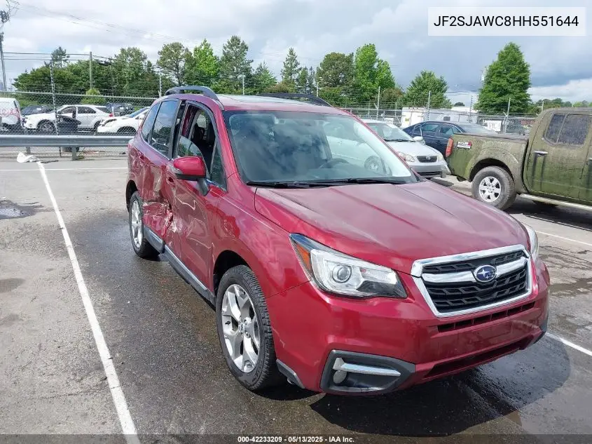 2017 Subaru Forester 2.5I Touring VIN: JF2SJAWC8HH551644 Lot: 42233209