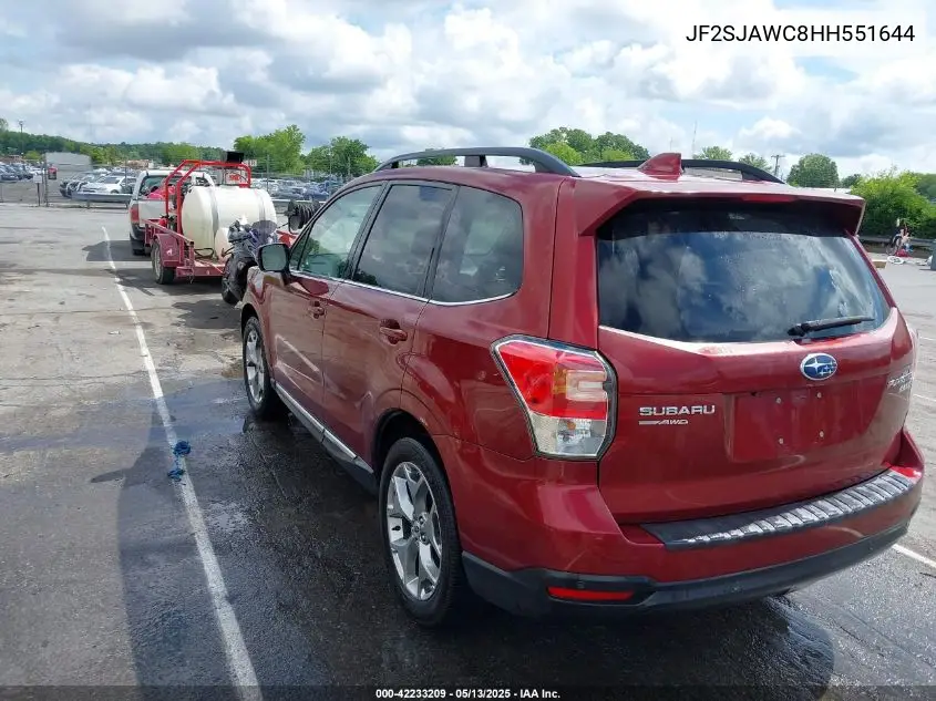 2017 Subaru Forester 2.5I Touring VIN: JF2SJAWC8HH551644 Lot: 42233209