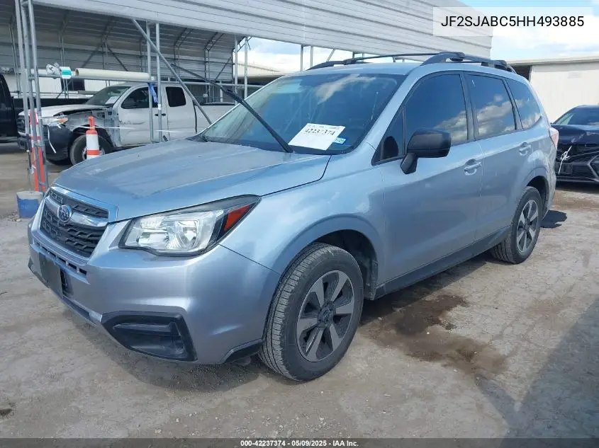 2017 Subaru Forester 2.5I VIN: JF2SJABC5HH493885 Lot: 42237374
