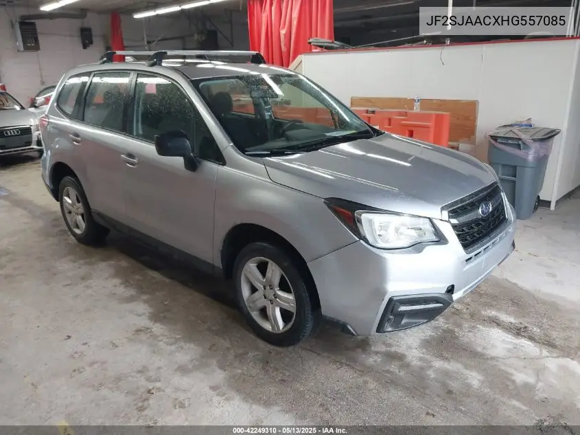 2017 Subaru Forester 2.5I VIN: JF2SJAACXHG557085 Lot: 42249310