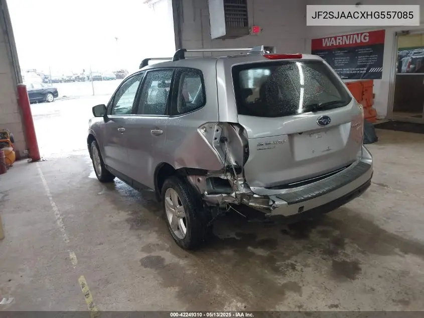 2017 Subaru Forester 2.5I VIN: JF2SJAACXHG557085 Lot: 42249310