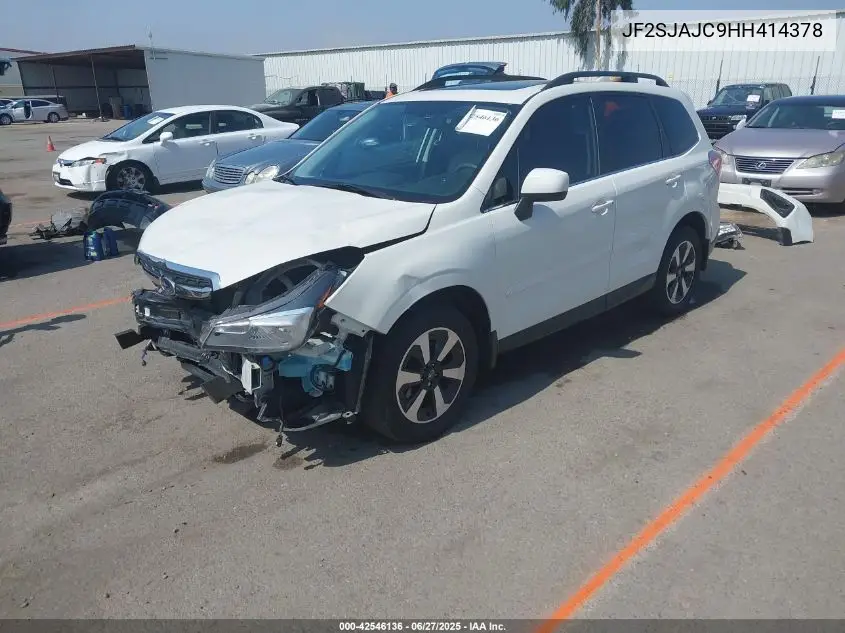 2017 Subaru Forester 2.5I Limited VIN: JF2SJAJC9HH414378 Lot: 42546136
