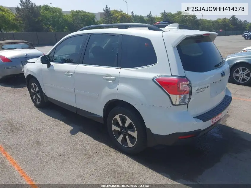 2017 Subaru Forester 2.5I Limited VIN: JF2SJAJC9HH414378 Lot: 42546136