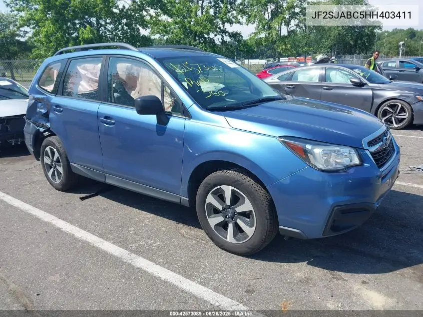 2017 Subaru Forester 2.5I VIN: JF2SJABC5HH403411 Lot: 42573089