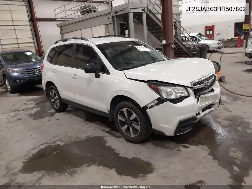 2017 Subaru Forester 2.5I VIN: JF2SJABC3HH507802 Lot: 42597296