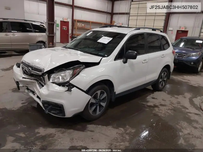 2017 Subaru Forester 2.5I VIN: JF2SJABC3HH507802 Lot: 42597296