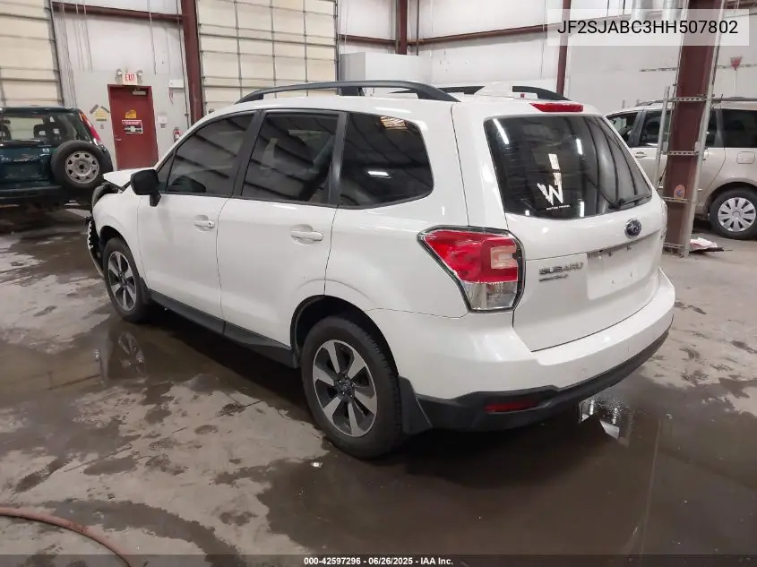 2017 Subaru Forester 2.5I VIN: JF2SJABC3HH507802 Lot: 42597296