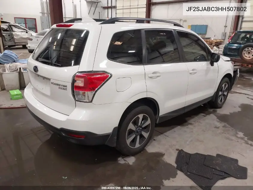 2017 Subaru Forester 2.5I VIN: JF2SJABC3HH507802 Lot: 42597296