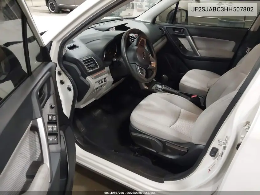 2017 Subaru Forester 2.5I VIN: JF2SJABC3HH507802 Lot: 42597296