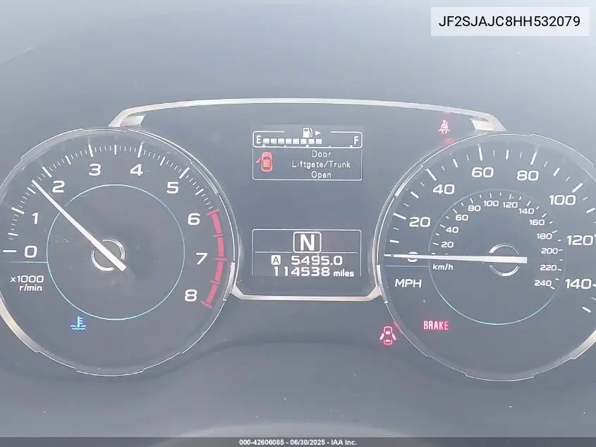jf2sjajc8hh532079 JF2SJAJC8HH532079 2017 Subaru Forester 2.5I Limited