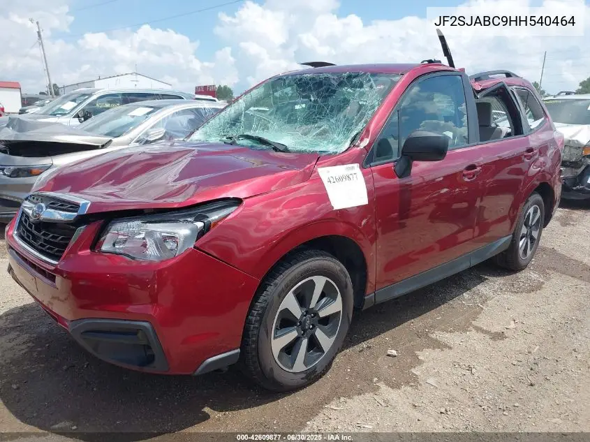 2017 Subaru Forester 2.5I VIN: JF2SJABC9HH540464 Lot: 42609877