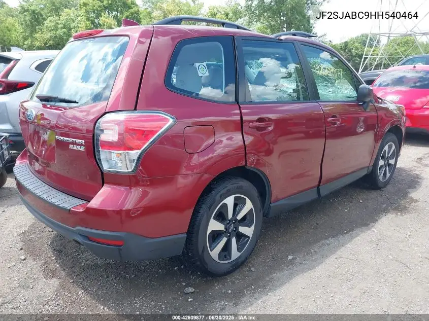 2017 Subaru Forester 2.5I VIN: JF2SJABC9HH540464 Lot: 42609877