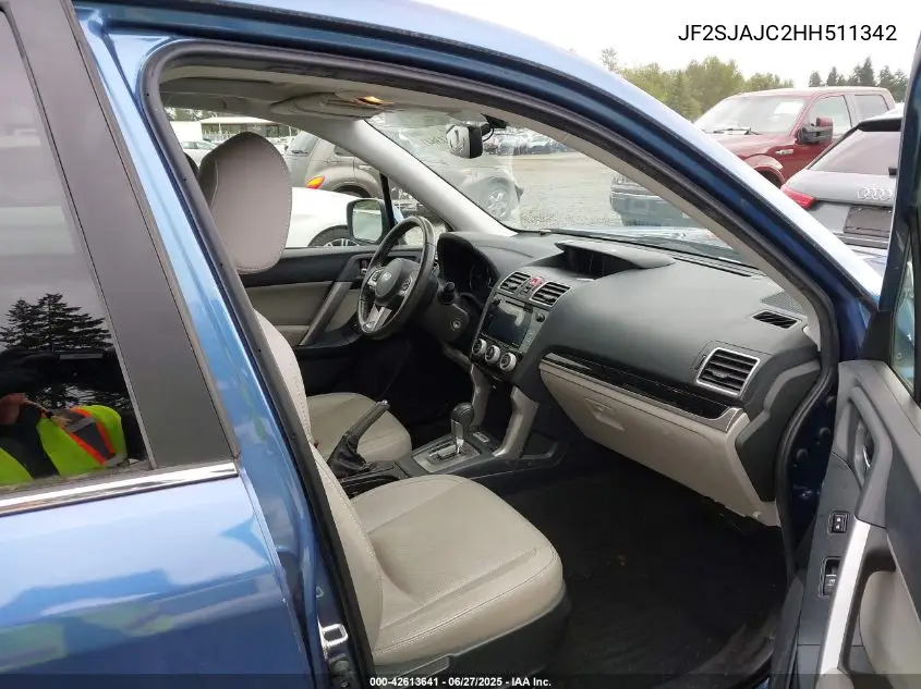 2017 Subaru Forester 2.5I Limited VIN: JF2SJAJC2HH511342 Lot: 42613641