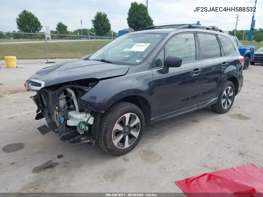 2017 Subaru Forester 2.5I Premium VIN: JF2SJAEC4HH588532 Lot: 42616371