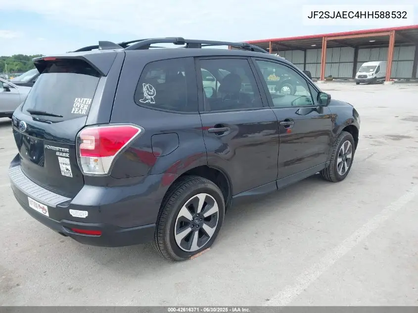 2017 Subaru Forester 2.5I Premium VIN: JF2SJAEC4HH588532 Lot: 42616371