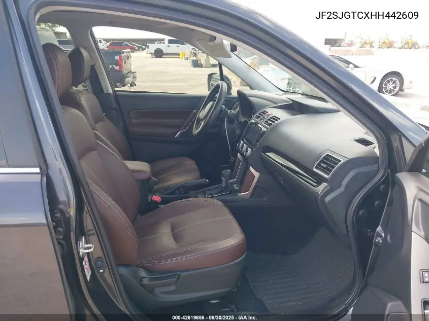 2017 Subaru Forester Touring VIN: JF2SJGTCXHH442609 Lot: 42619656