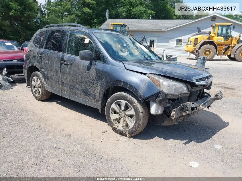 2017 Subaru Forester 2.5I VIN: JF2SJABCXHH433617 Lot: 42639531