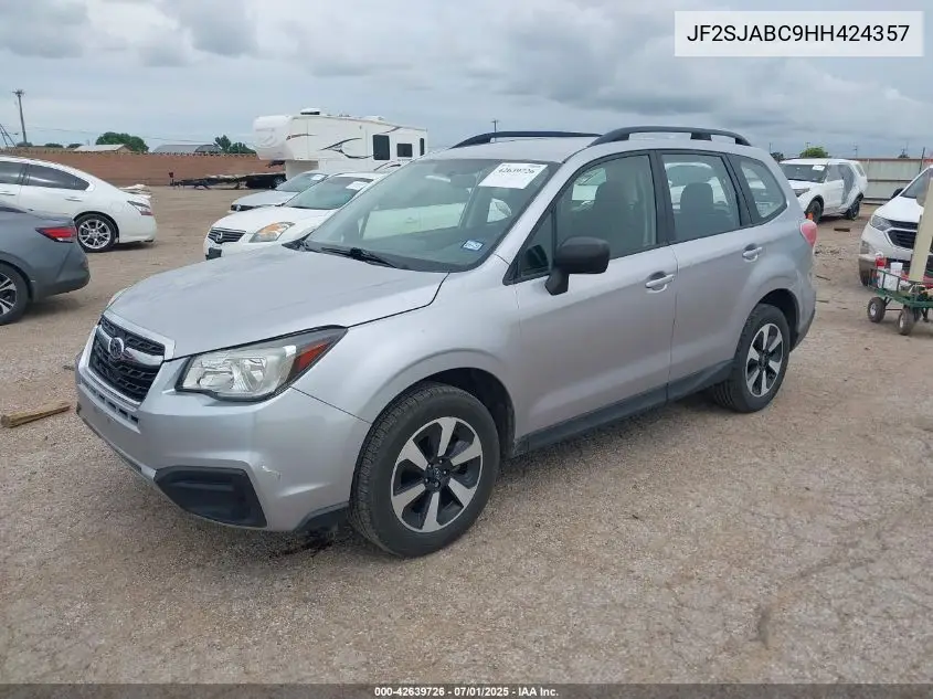 2017 Subaru Forester 2.5I VIN: JF2SJABC9HH424357 Lot: 42639726