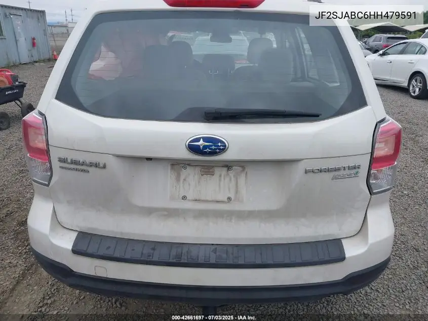 2017 Subaru Forester 2.5I VIN: JF2SJABC6HH479591 Lot: 42661697