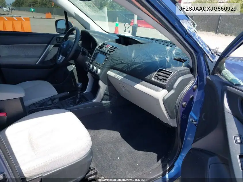 2018 Subaru Forester 2.5I VIN: JF2SJAACXJG560929 Lot: 41969328