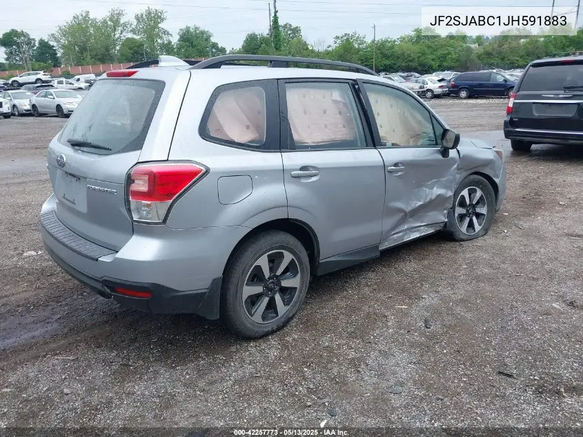 2018 Subaru Forester 2.5I VIN: JF2SJABC1JH591883 Lot: 42257773