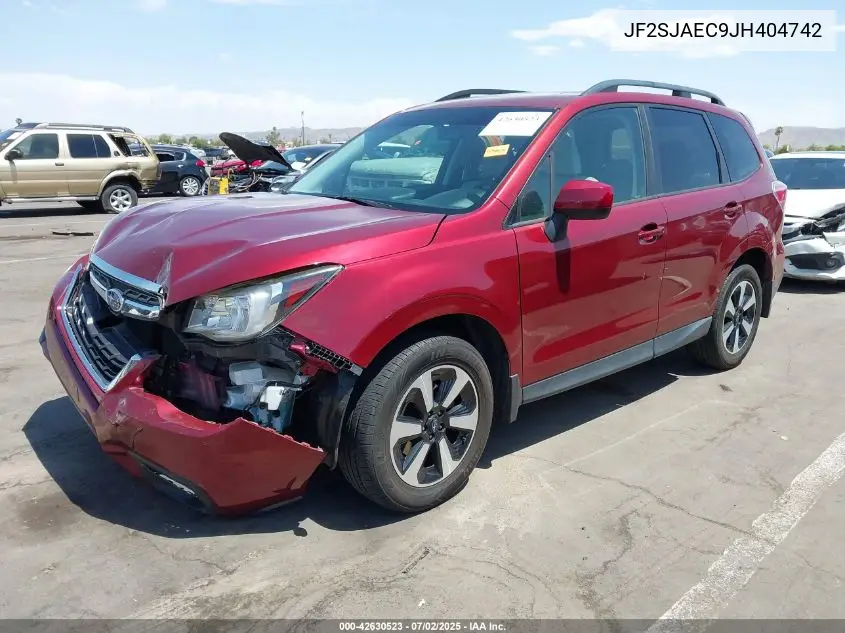 2018 Subaru Forester 2.5I Premium VIN: JF2SJAEC9JH404742 Lot: 42630523