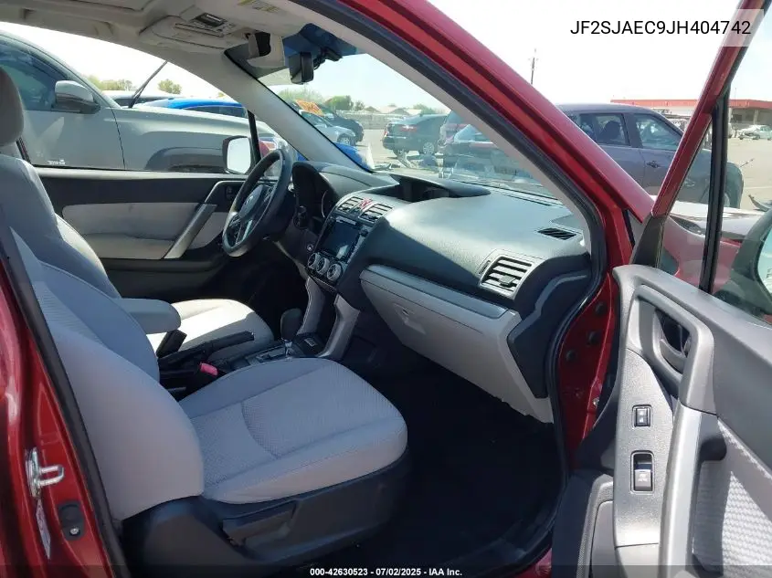 2018 Subaru Forester 2.5I Premium VIN: JF2SJAEC9JH404742 Lot: 42630523