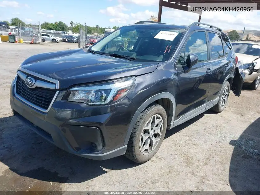 2019 Subaru Forester Premium VIN: JF2SKAGC4KH420956 Lot: 42244868