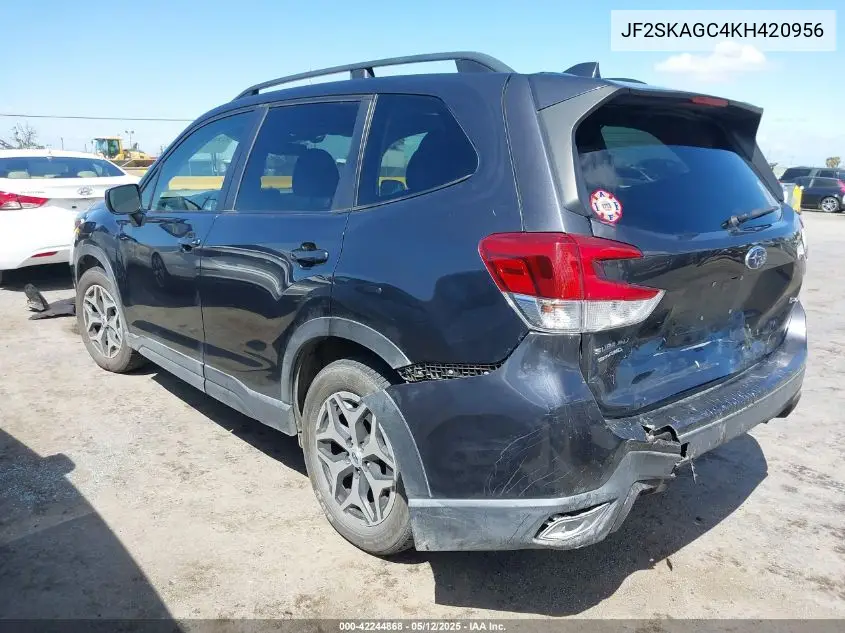 2019 Subaru Forester Premium VIN: JF2SKAGC4KH420956 Lot: 42244868