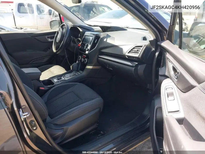 2019 Subaru Forester Premium VIN: JF2SKAGC4KH420956 Lot: 42244868