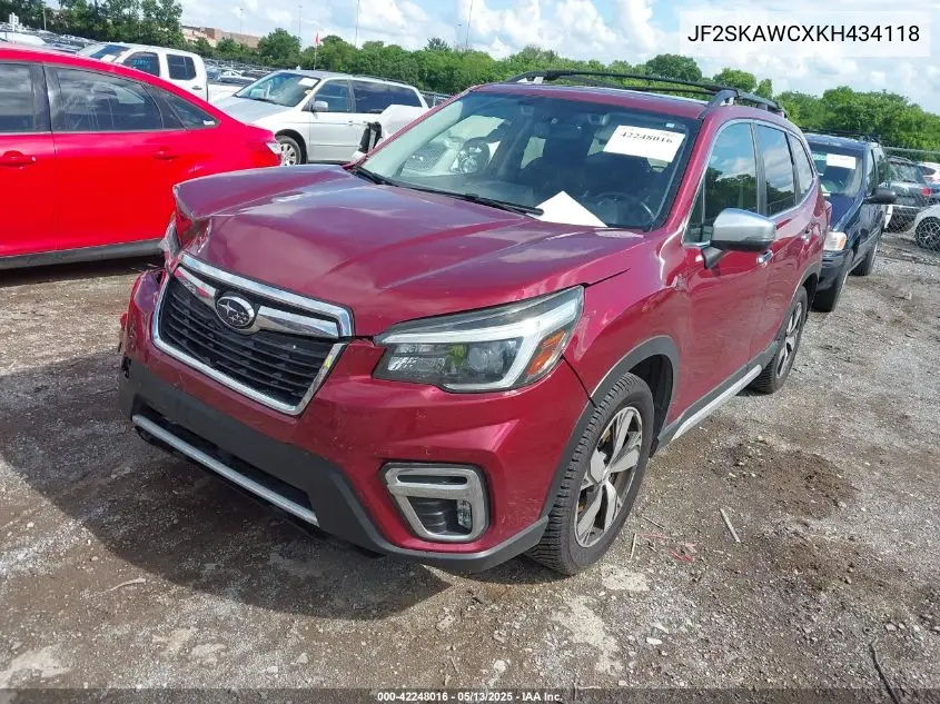 2019 Subaru Forester Touring VIN: JF2SKAWCXKH434118 Lot: 42248016