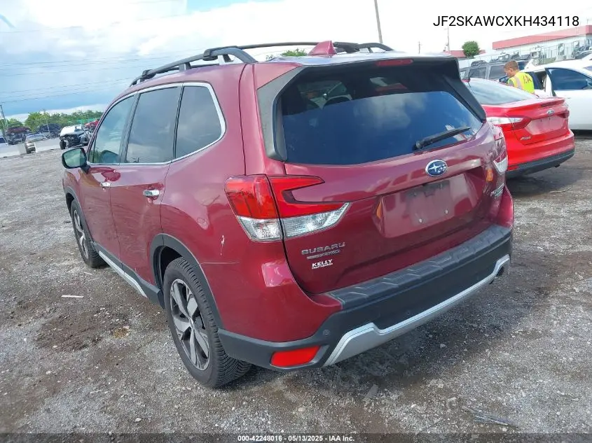 2019 Subaru Forester Touring VIN: JF2SKAWCXKH434118 Lot: 42248016