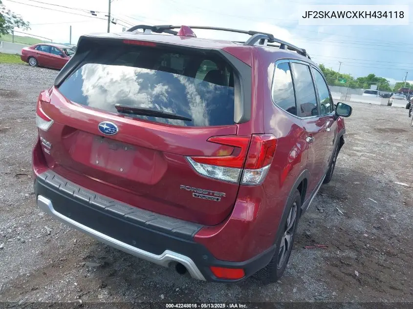 2019 Subaru Forester Touring VIN: JF2SKAWCXKH434118 Lot: 42248016
