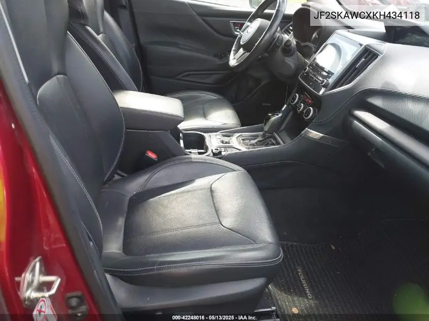 2019 Subaru Forester Touring VIN: JF2SKAWCXKH434118 Lot: 42248016