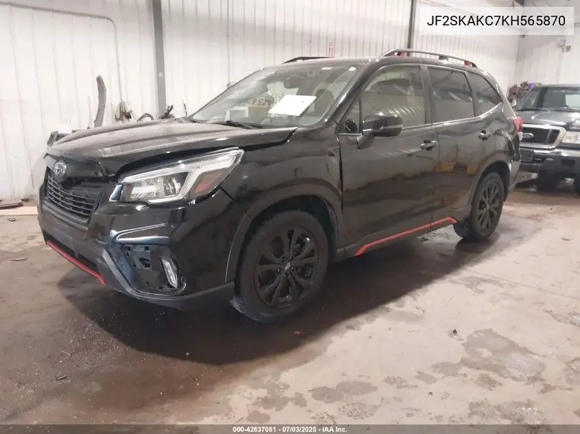 2019 Subaru Forester Sport VIN: JF2SKAKC7KH565870 Lot: 42637081