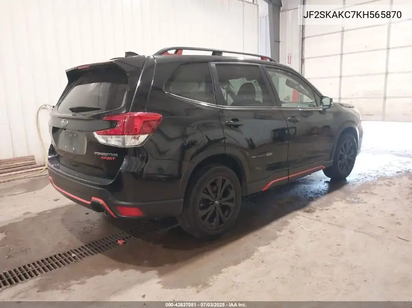 2019 Subaru Forester Sport VIN: JF2SKAKC7KH565870 Lot: 42637081