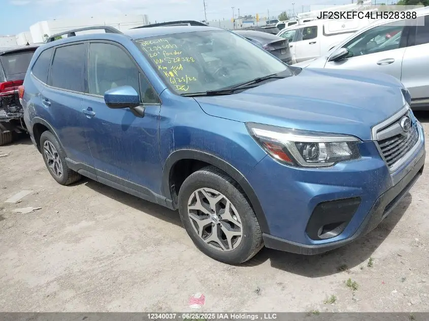 2020 Subaru Forester Convenience VIN: JF2SKEFC4LH528388 Lot: 12340037