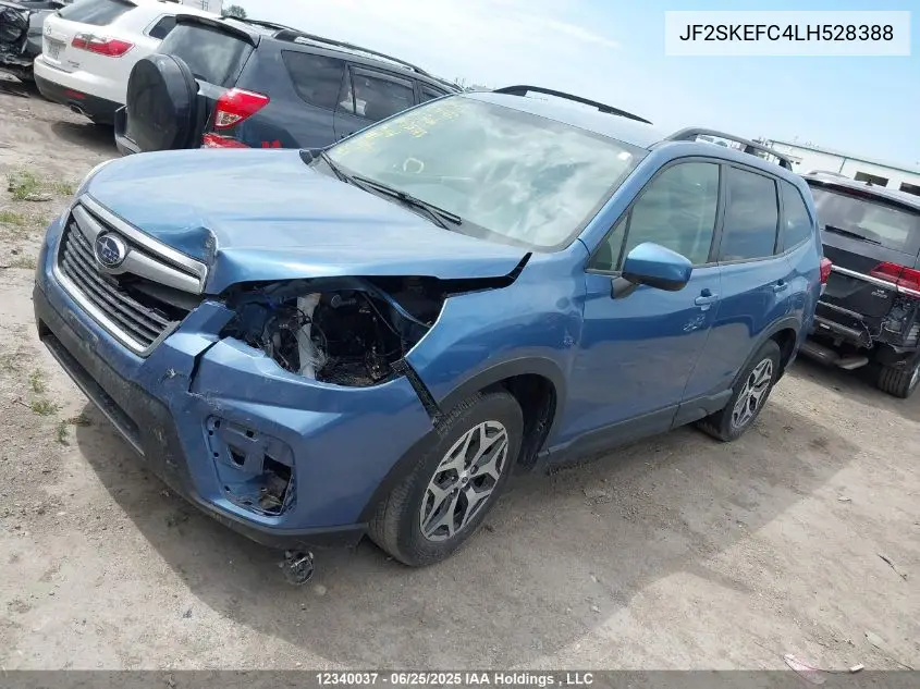 2020 Subaru Forester Convenience VIN: JF2SKEFC4LH528388 Lot: 12340037