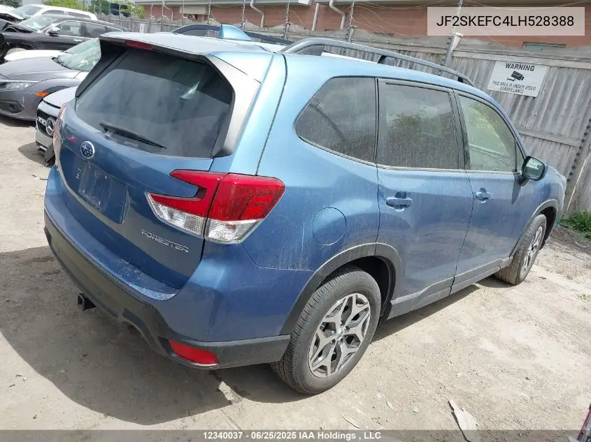 2020 Subaru Forester Convenience VIN: JF2SKEFC4LH528388 Lot: 12340037