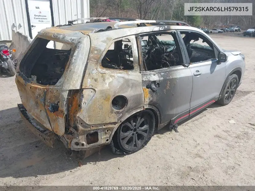 2020 Subaru Forester Sport VIN: JF2SKARC6LH579315 Lot: 41829769