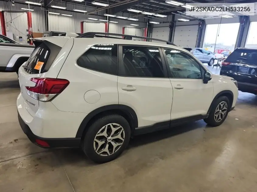 2020 Subaru Forester Premium VIN: JF2SKAGC2LH533256 Lot: 42269539