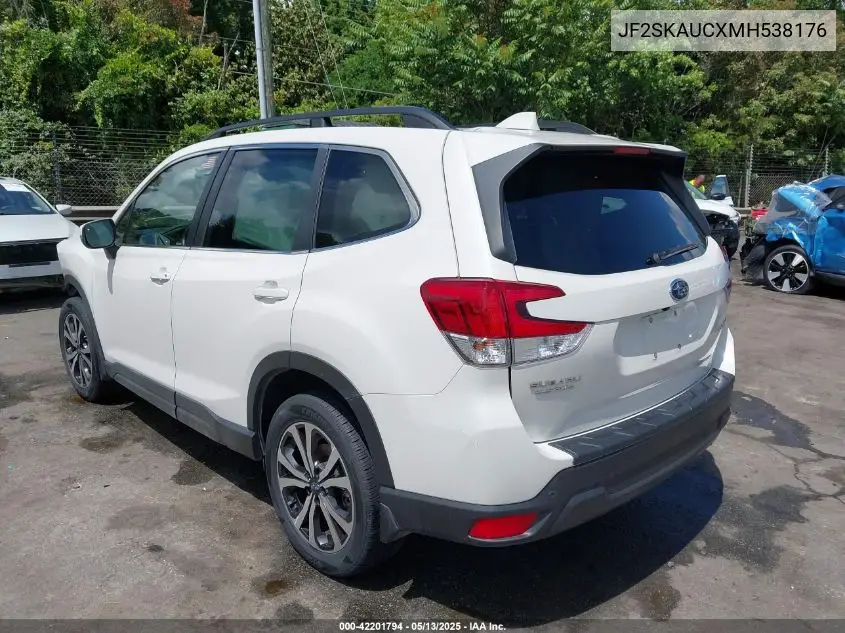 2021 Subaru Forester Limited VIN: JF2SKAUCXMH538176 Lot: 42201794