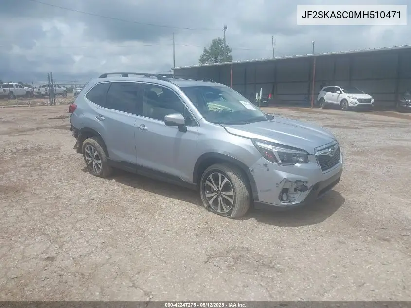 2021 Subaru Forester Limited VIN: JF2SKASC0MH510471 Lot: 42247275